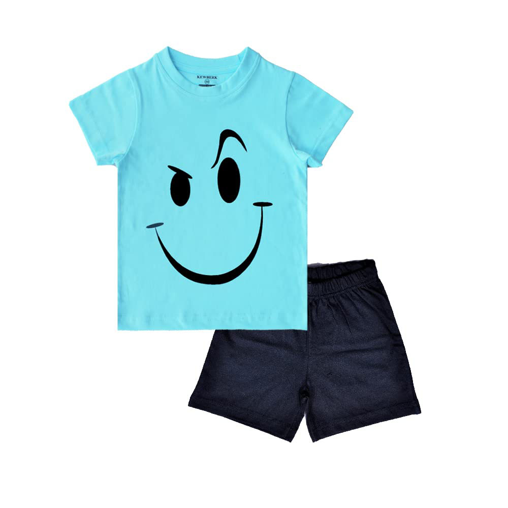 Topes Boys Printed Cotton T-Shirt with Shorts Clothing Sets