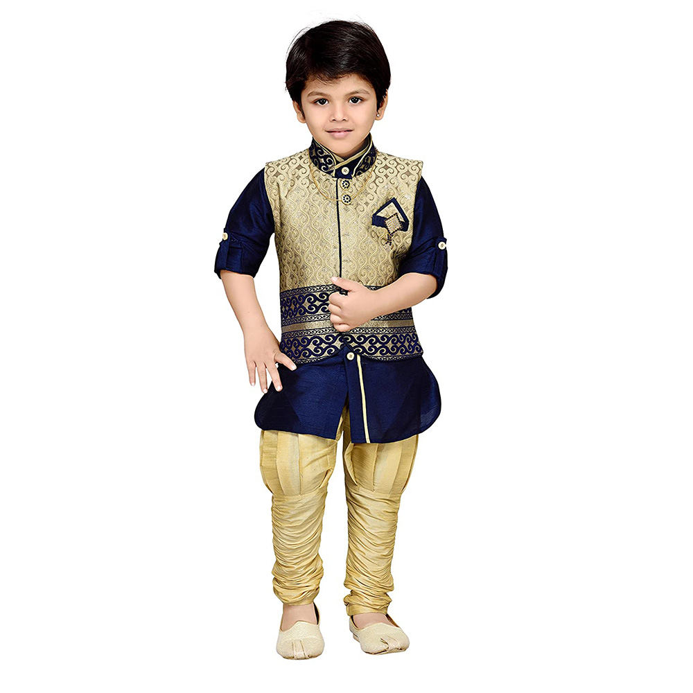 Boys Mid Thigh Kurta Pyjama Set