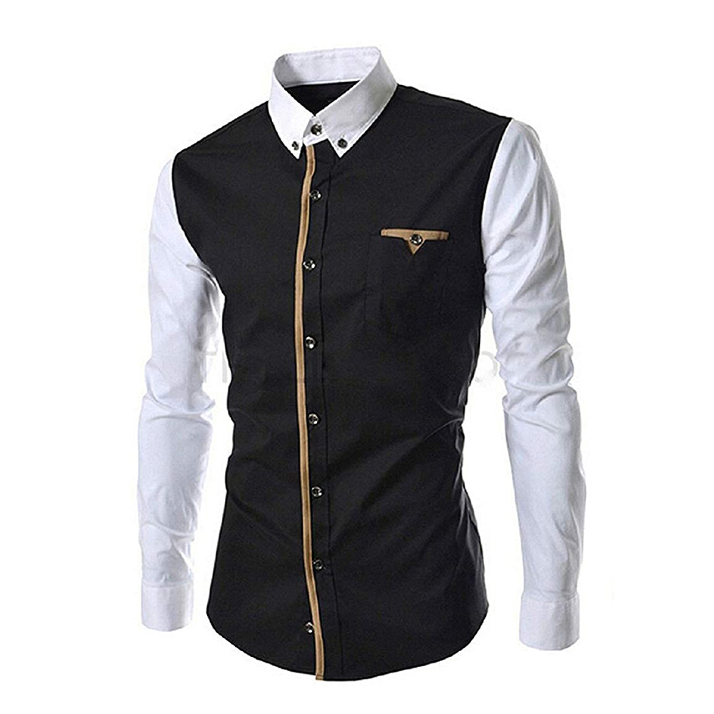 Gadgets Appliances Mens Slim Fit Shirt Black