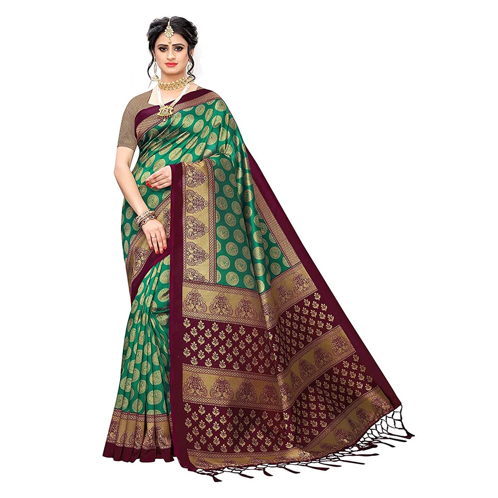 Anni Designer Womens Rama Color Khadi Silk Saree