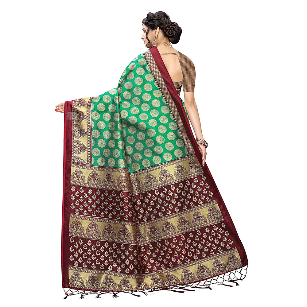 Anni Designer Womens Rama Color Khadi Silk Saree