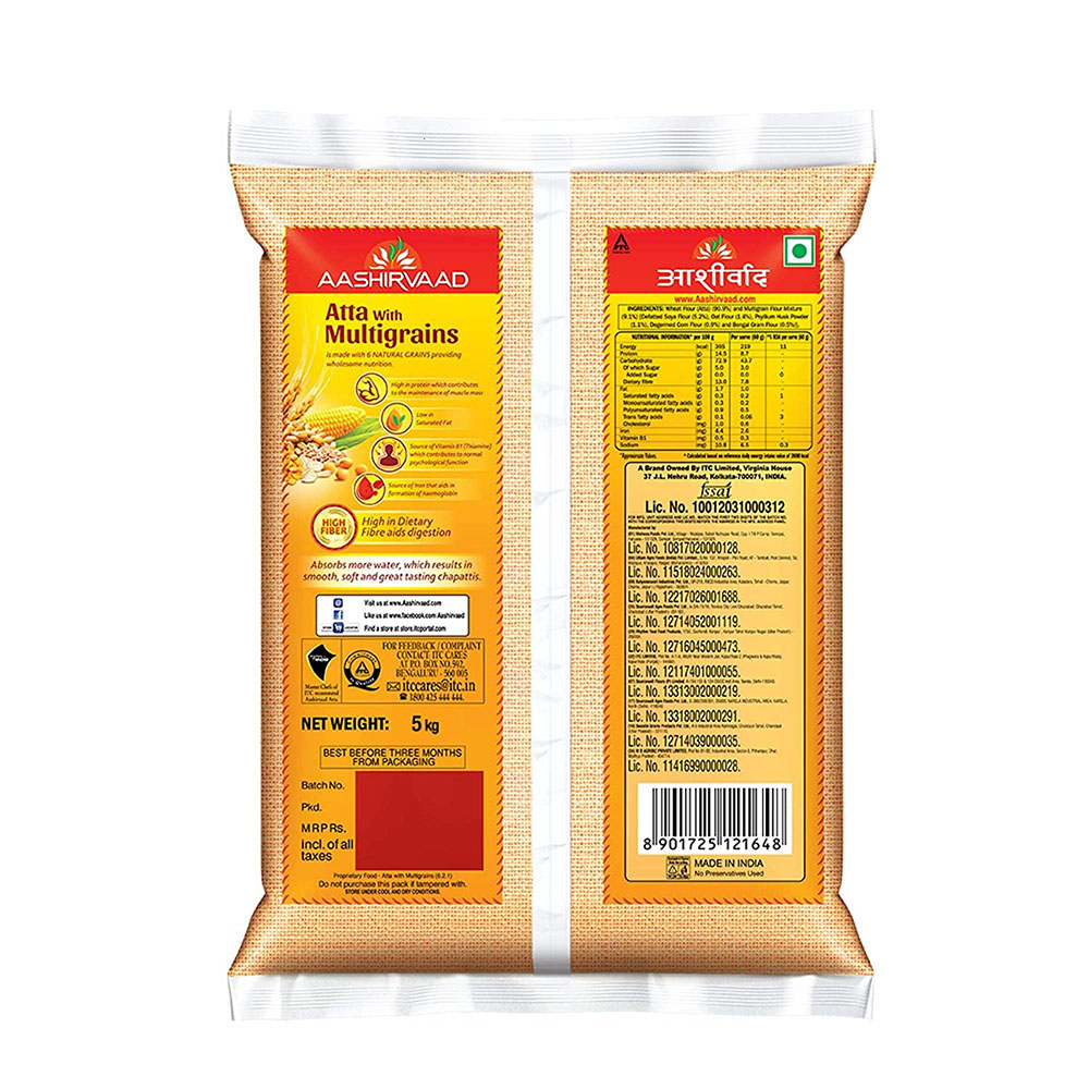 Ashirvaad Atta with Multigrains 5Kg Pack