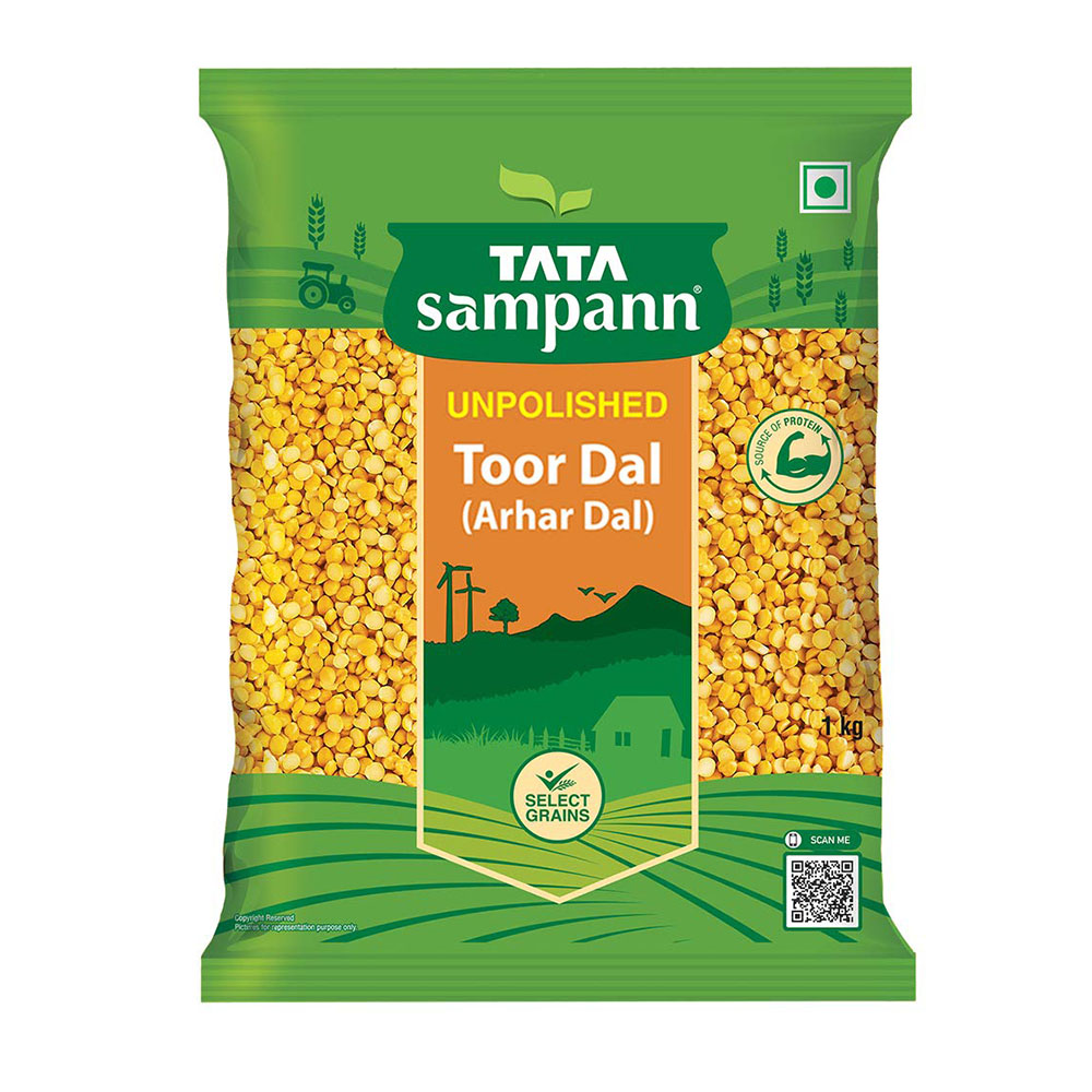 TATA Sampann Unpolished Toor Dal 1Kg